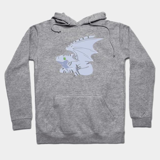 Cute Grey Cat Dragon Hoodie by SugarDrake